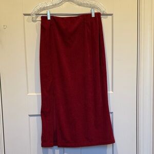 HALARA Deep Red Corduroy Pencil Skirt Women’s Small